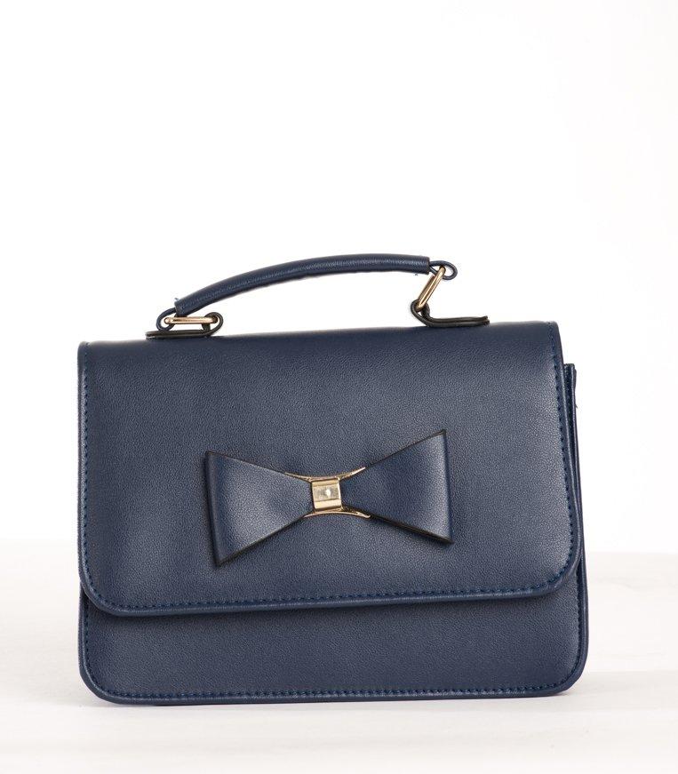 Navy Bow Tie Shoulder Bag Kabayare