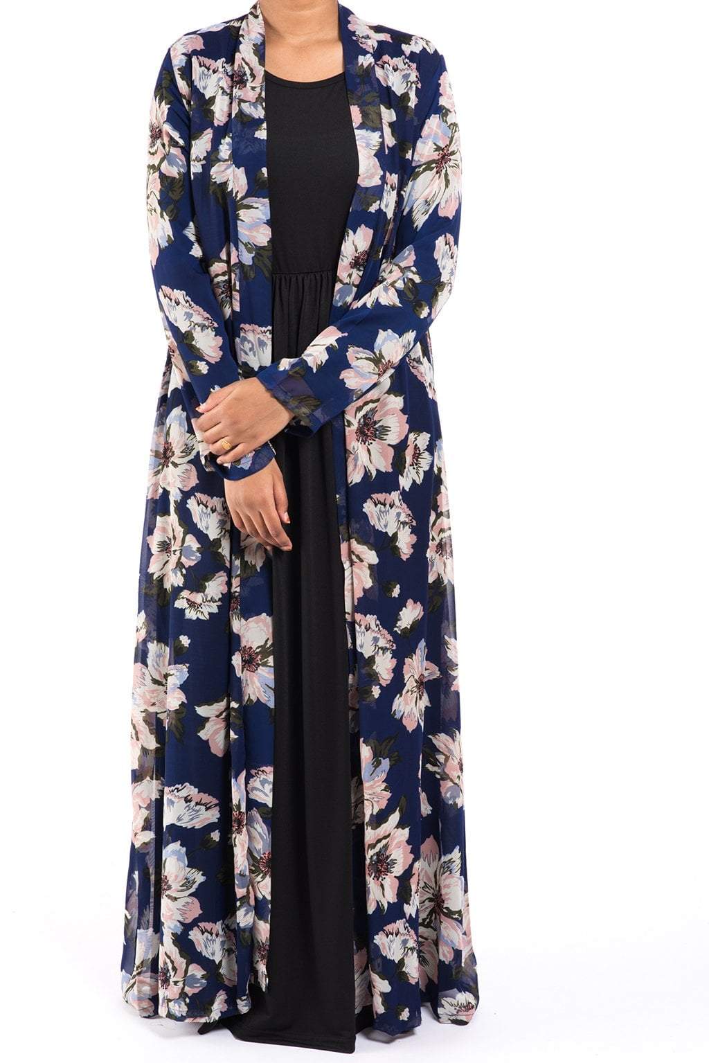 Navy Gardenia Maxi Cardigan Kabayare