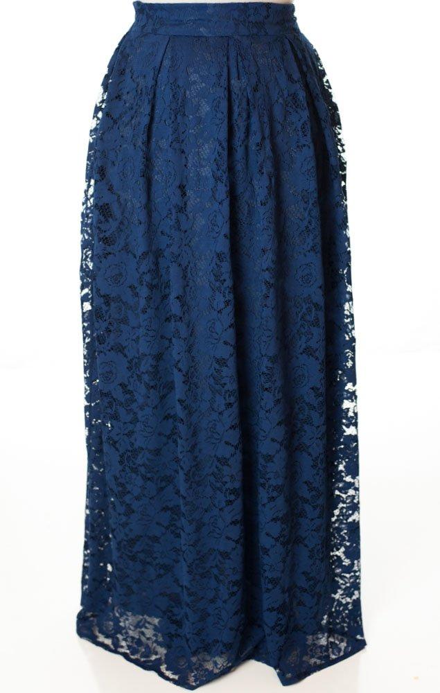 Navy Lace floral skirt Kabayare