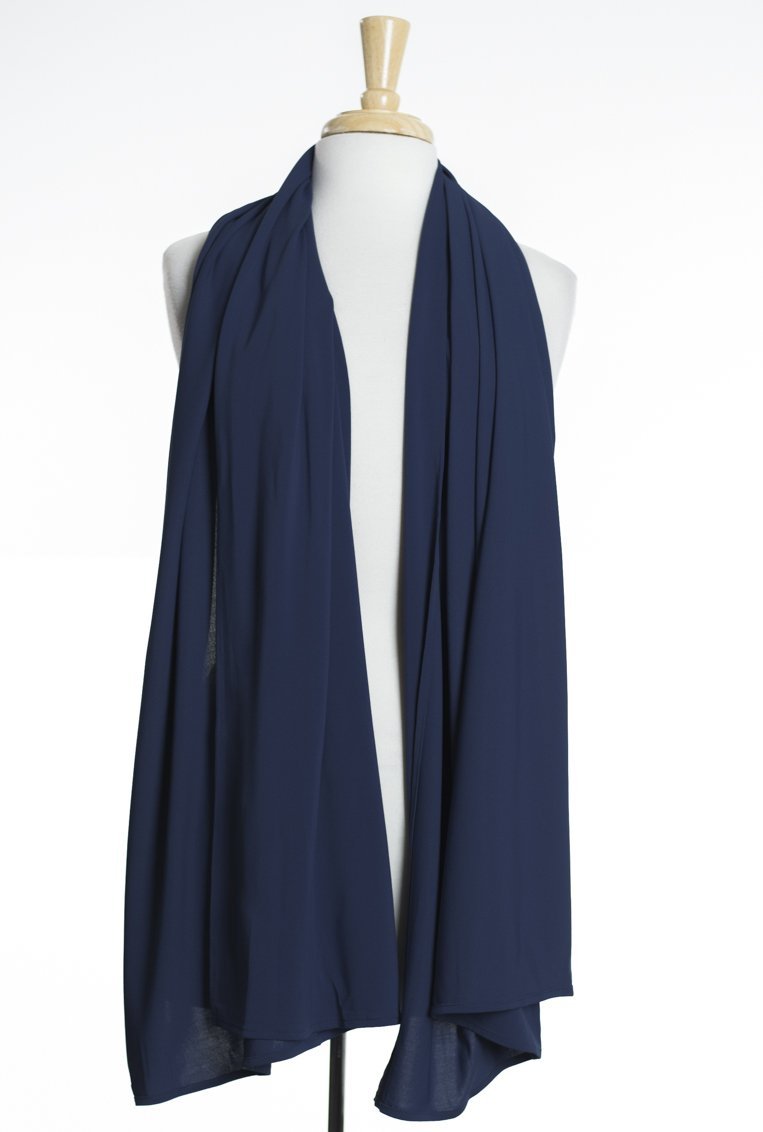 Navy Milk Silk Hijab Kabayare
