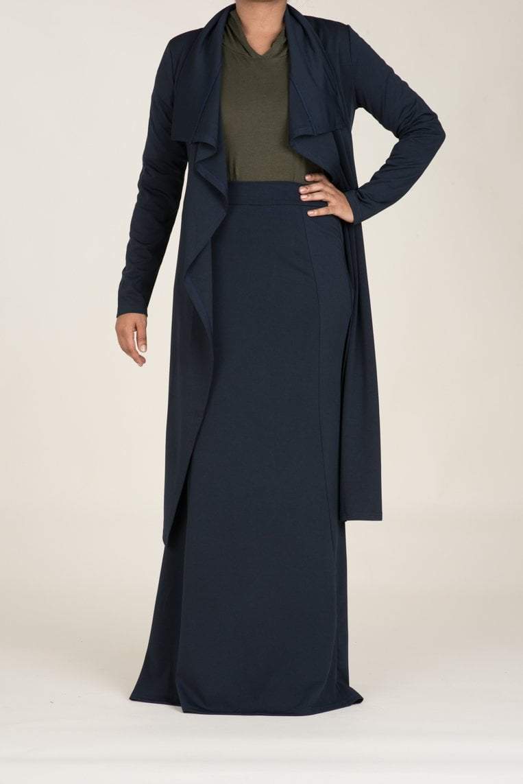 Navy Pencil Skirt Kabayare