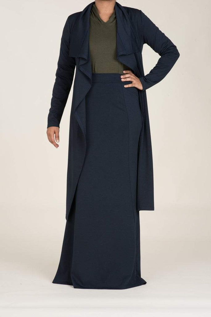 Navy Pencil Skirt Kabayare