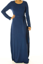 Navy Rayon Maxi dress Kabayare
