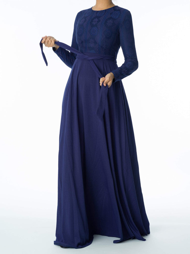 Navy reema maxi dress Kabayare