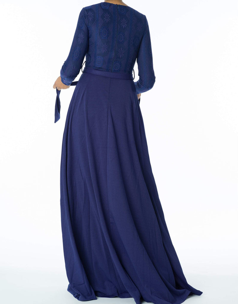 Navy reema maxi dress Kabayare