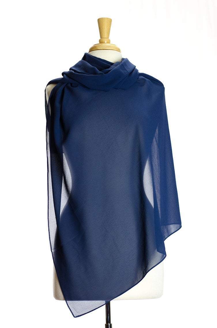 Navy  Simple Suzanne Scarf Kabayare