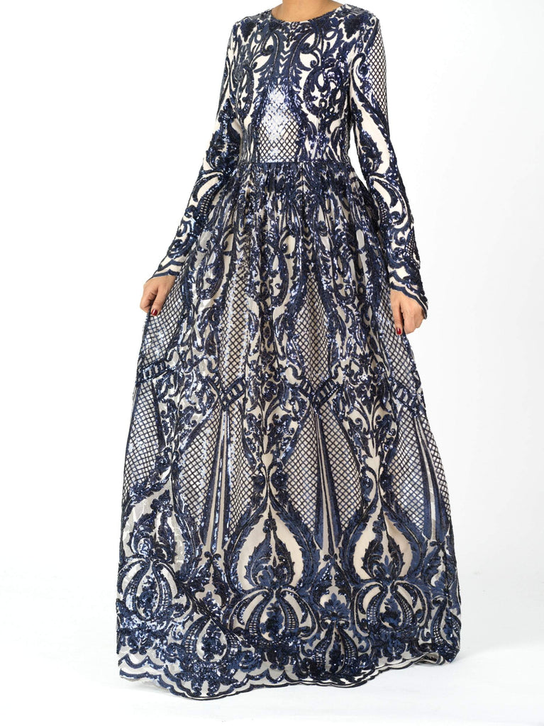 Navy sophisticated Gown Kabayare