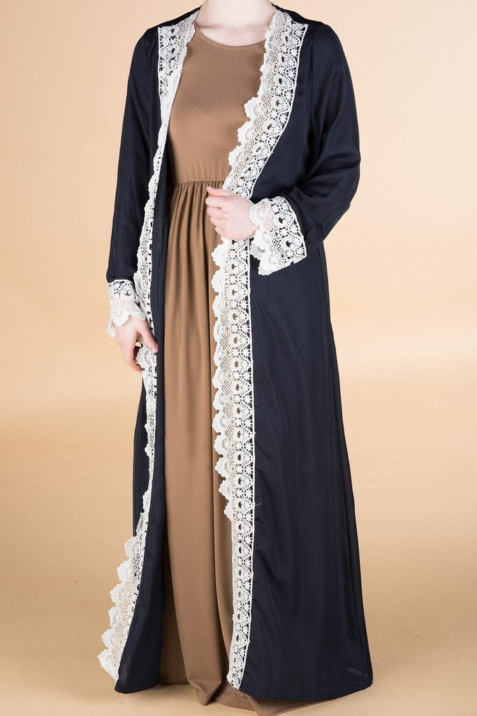 Navy sophisticated lace Kimono Kabayare