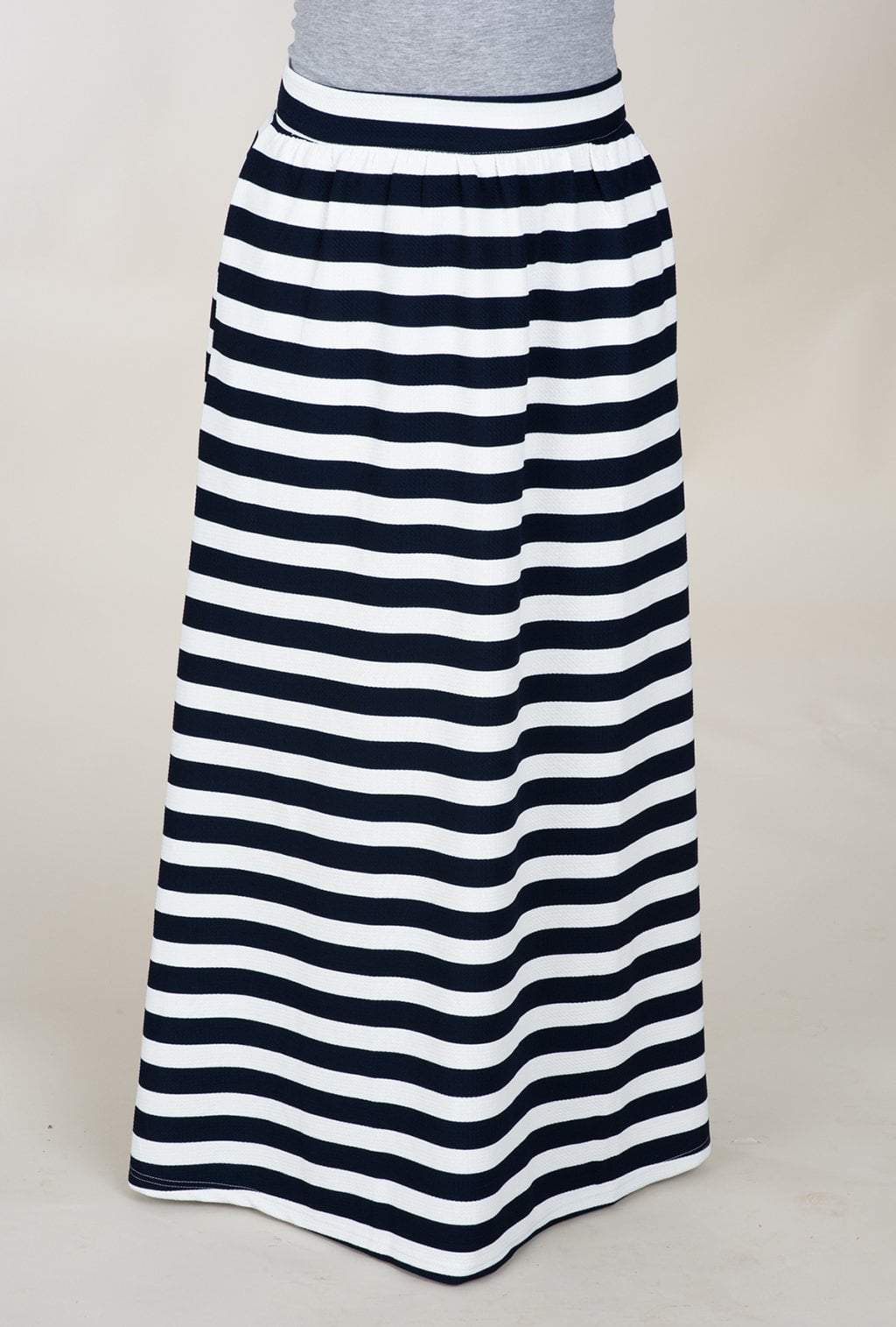 Navy Stripe Maxi Skirt Kabayare