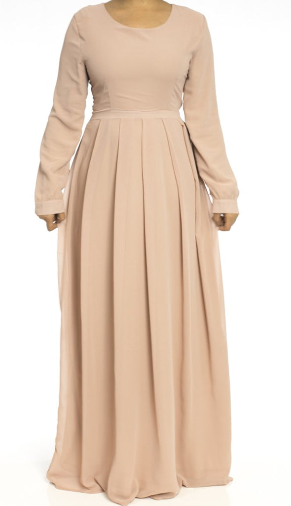 Nude Classy Bow-tie dress Kabayare