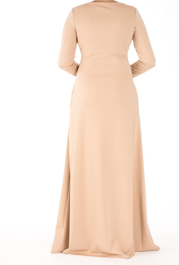 Nude Modern Cut Dress Kabayare