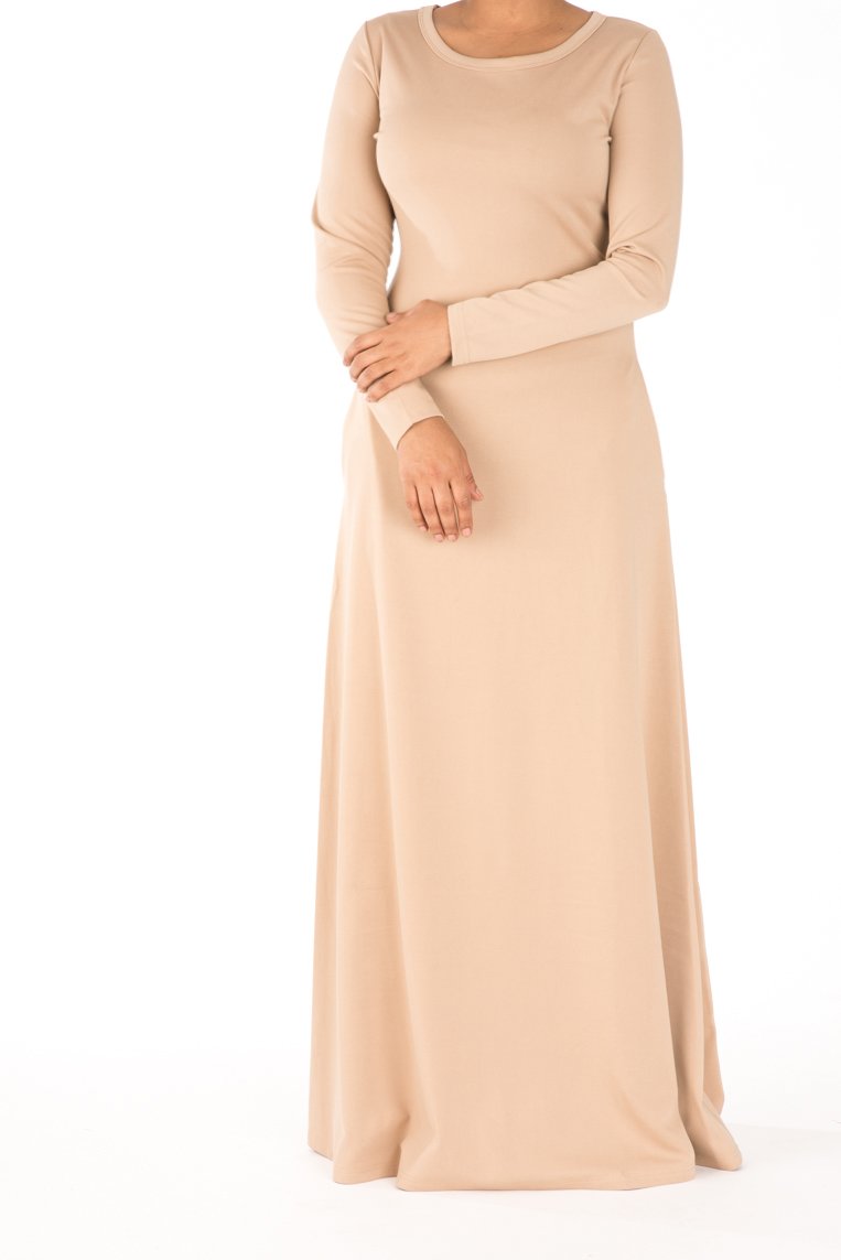 Nude Modern Cut Dress Kabayare