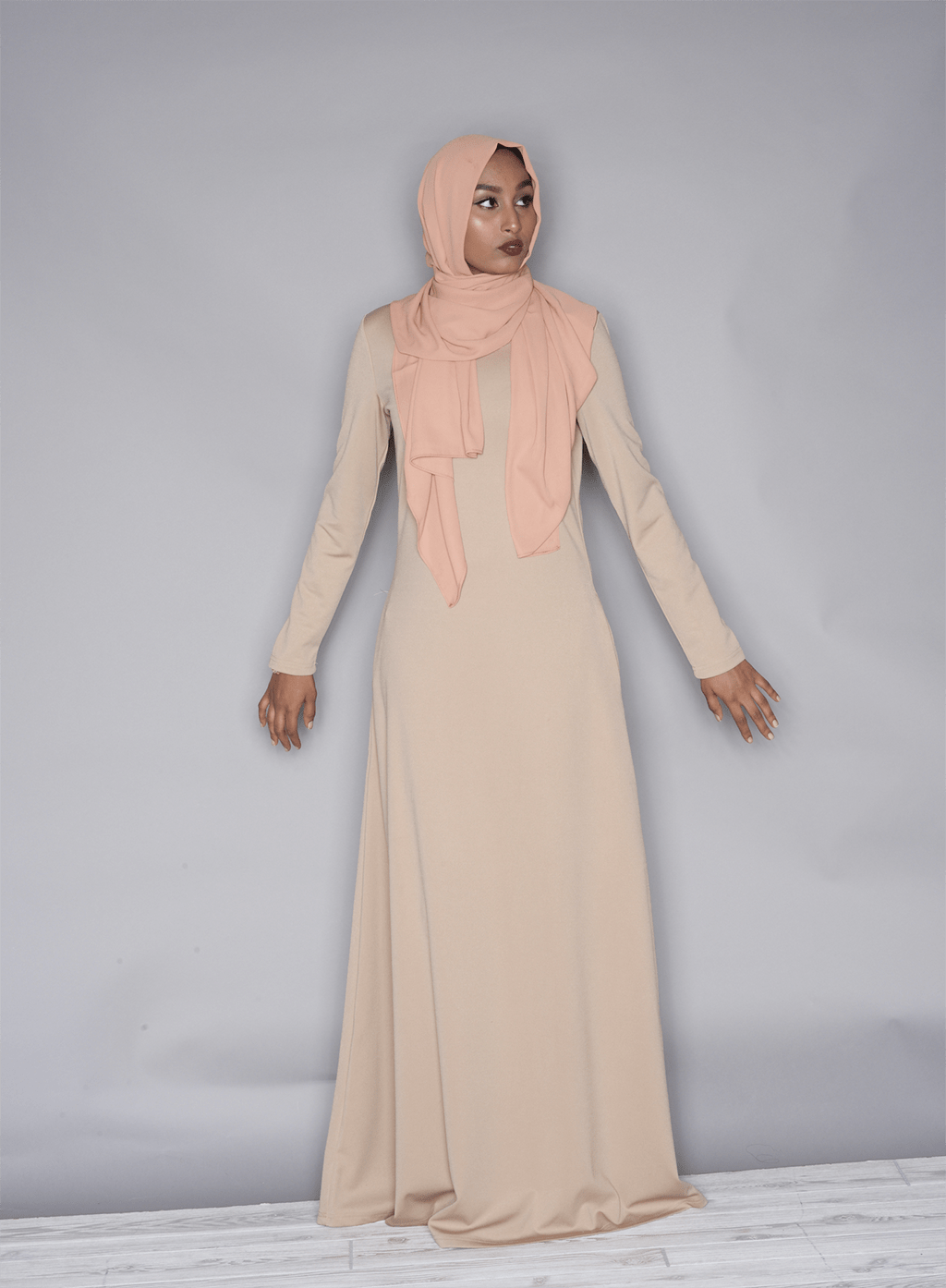 Nude Modern Cut Dress Kabayare
