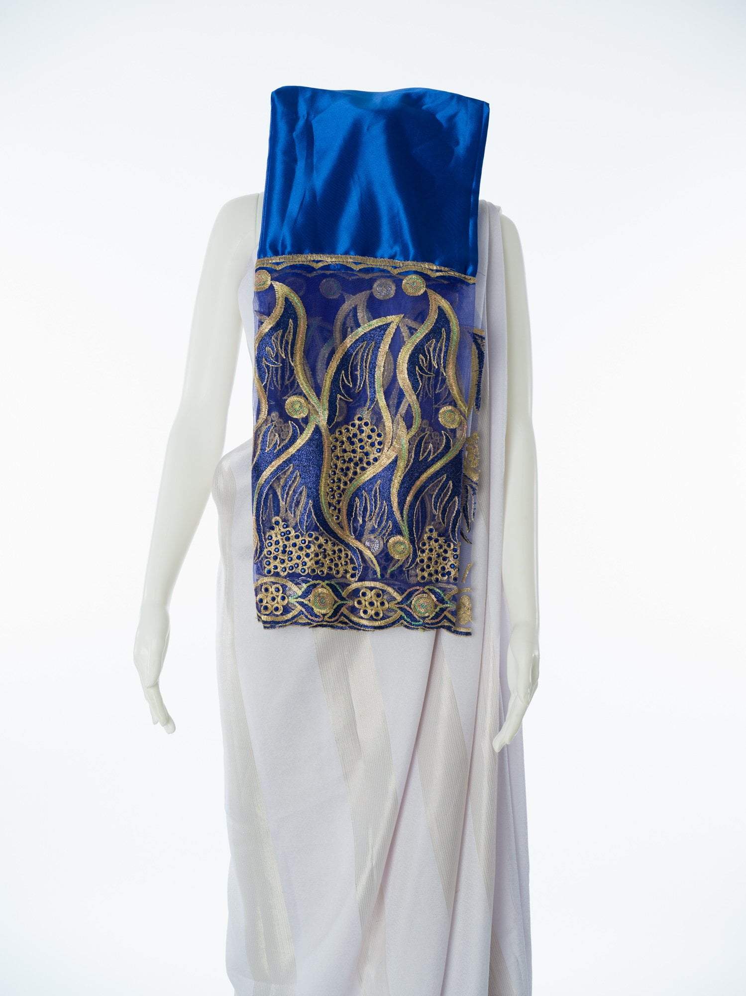 Off White Goden saree Dirac sets - Kabayare Fashion (5667548364949)
