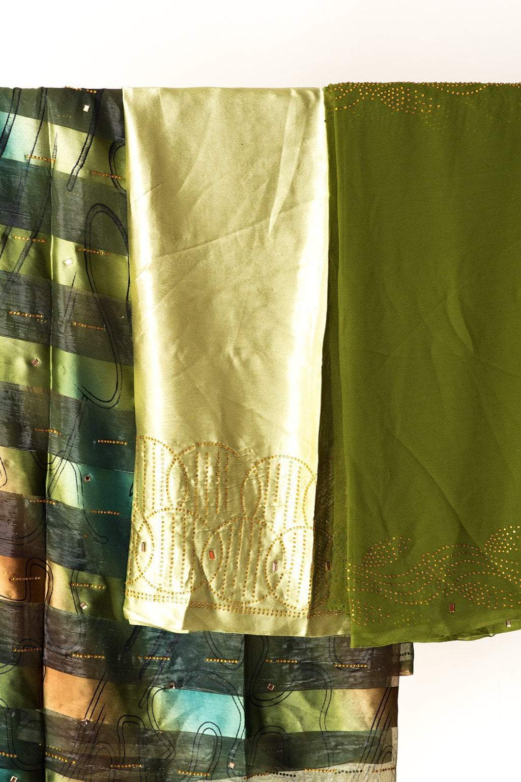 Olive Diamond Chiffon Dirac Kabayare