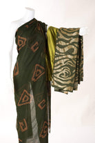 Olive Print Chiffon Dirac Kabayare