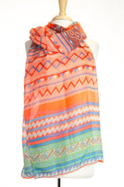 Orange Aztec Scarf Kabayare