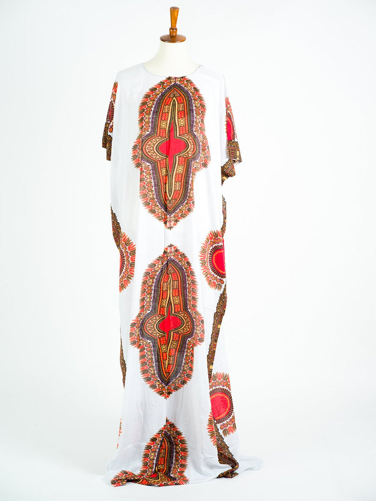 Orange Dashiki Bati Dress Kabayare