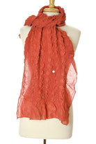 Orange Diamond Ruffle Scarf Kabayare