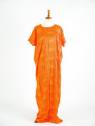 Orange Digital floral Bati Dress Kabayare