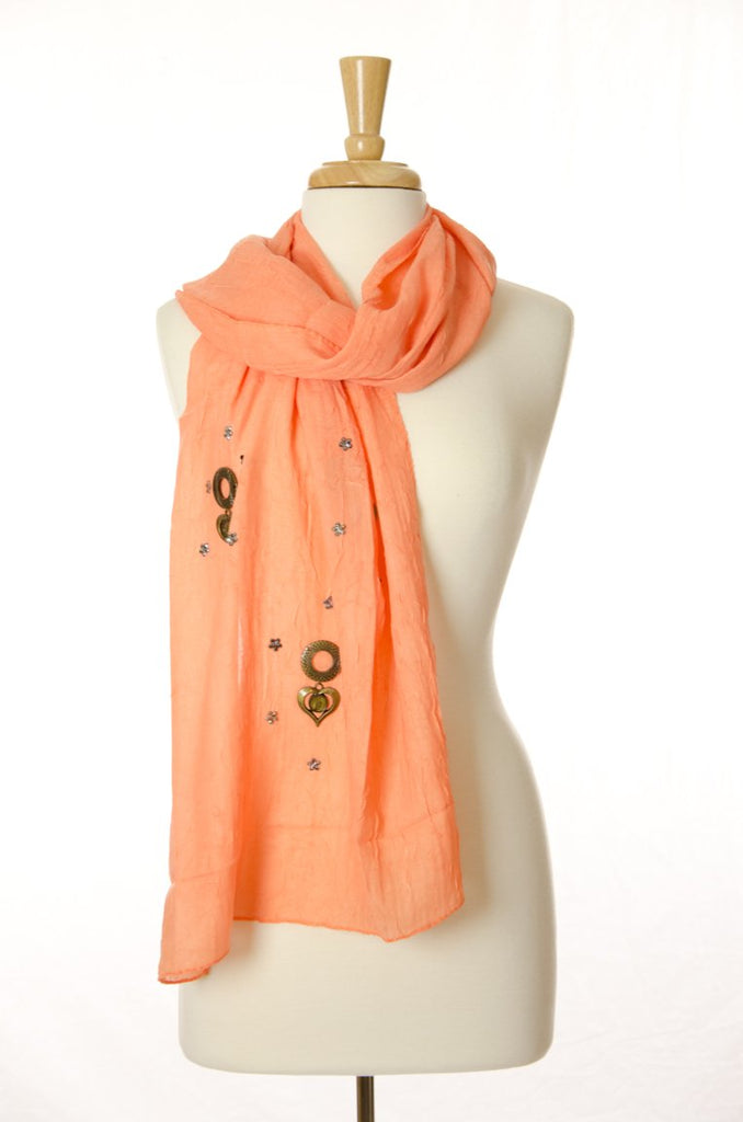 Orange Pendant Scarf Kabayare