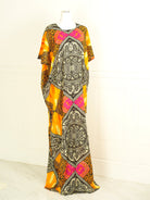 orange queen print bati dress KF