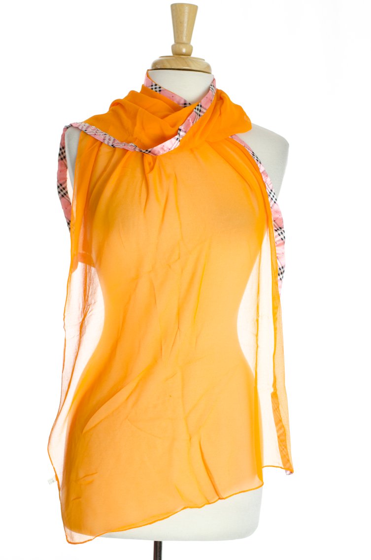 Orange Soft Chiffon Hijab Kabayare