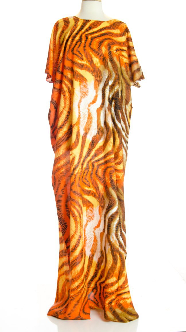 Orange tiger bati dress Kabayare