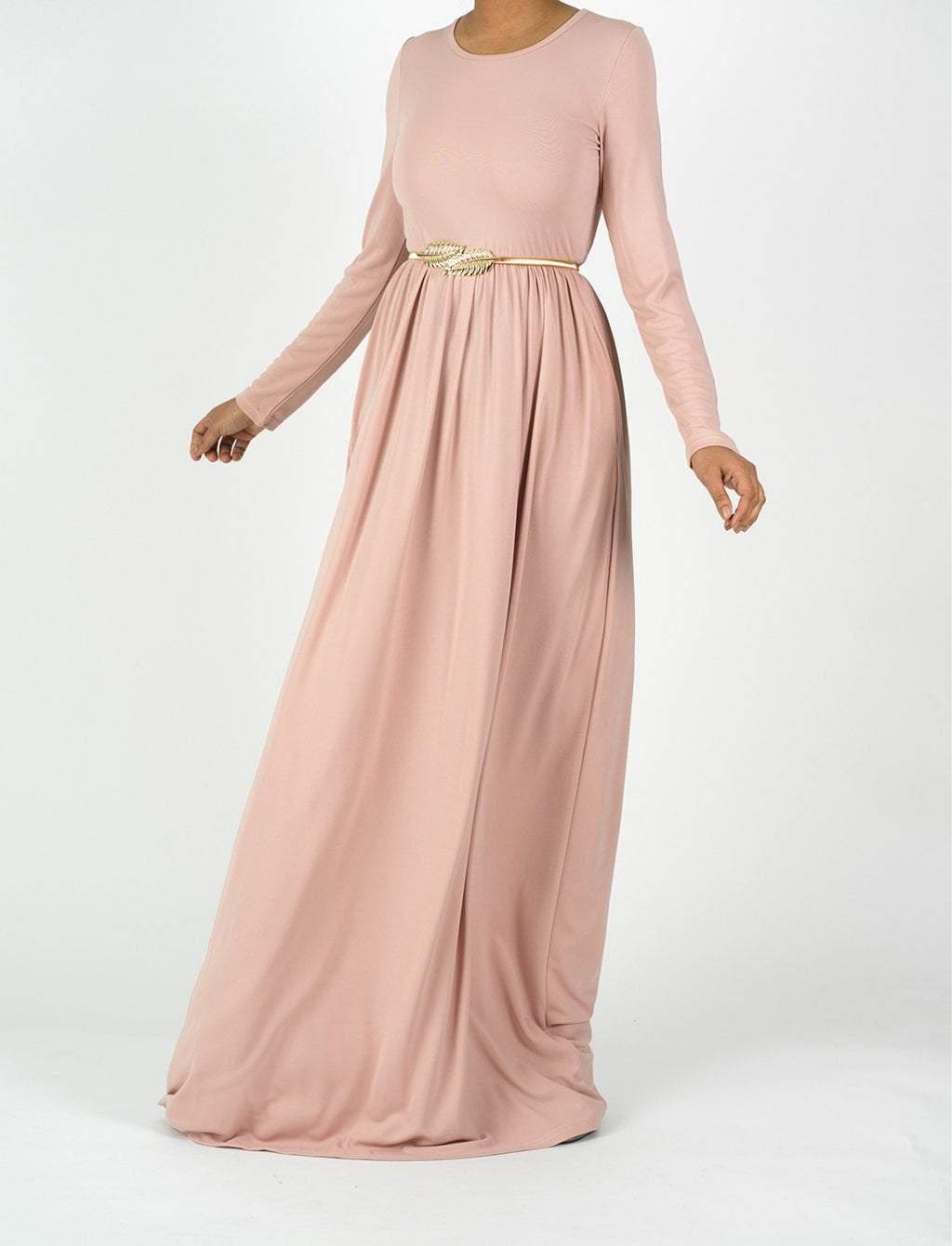 Original milk silk Long sleeve Maxi dress Kabayare