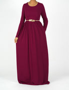 Original milk silk Long sleeve Maxi dress Kabayare