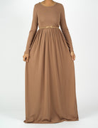 Original milk silk Long sleeve Maxi dress Kabayare