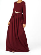 Original milk silk Long sleeve Maxi dress Kabayare