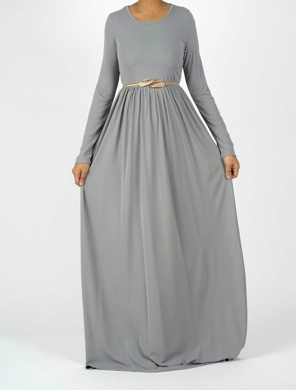 Original milk silk Long sleeve Maxi dress Kabayare