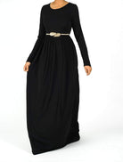 Original milk silk Long sleeve Maxi dress Kabayare