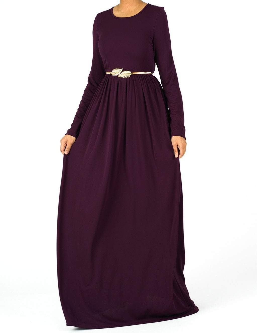 Original milk silk Long sleeve Maxi dress Kabayare