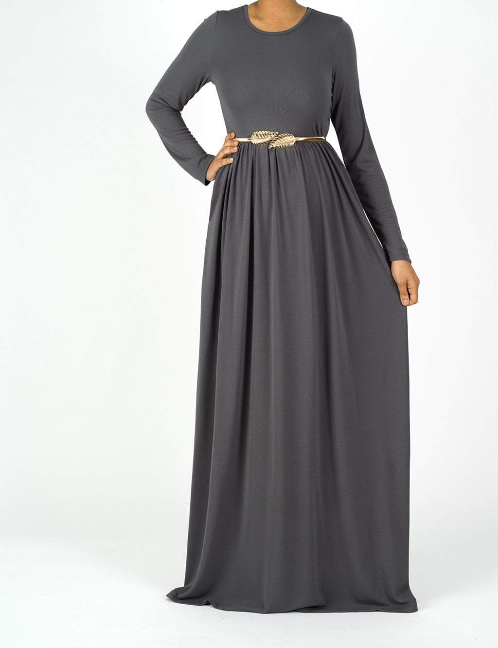 Original milk silk Long sleeve Maxi dress Kabayare