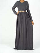 Original milk silk Long sleeve Maxi dress Kabayare