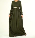 Original milk silk Long sleeve Maxi dress Kabayare