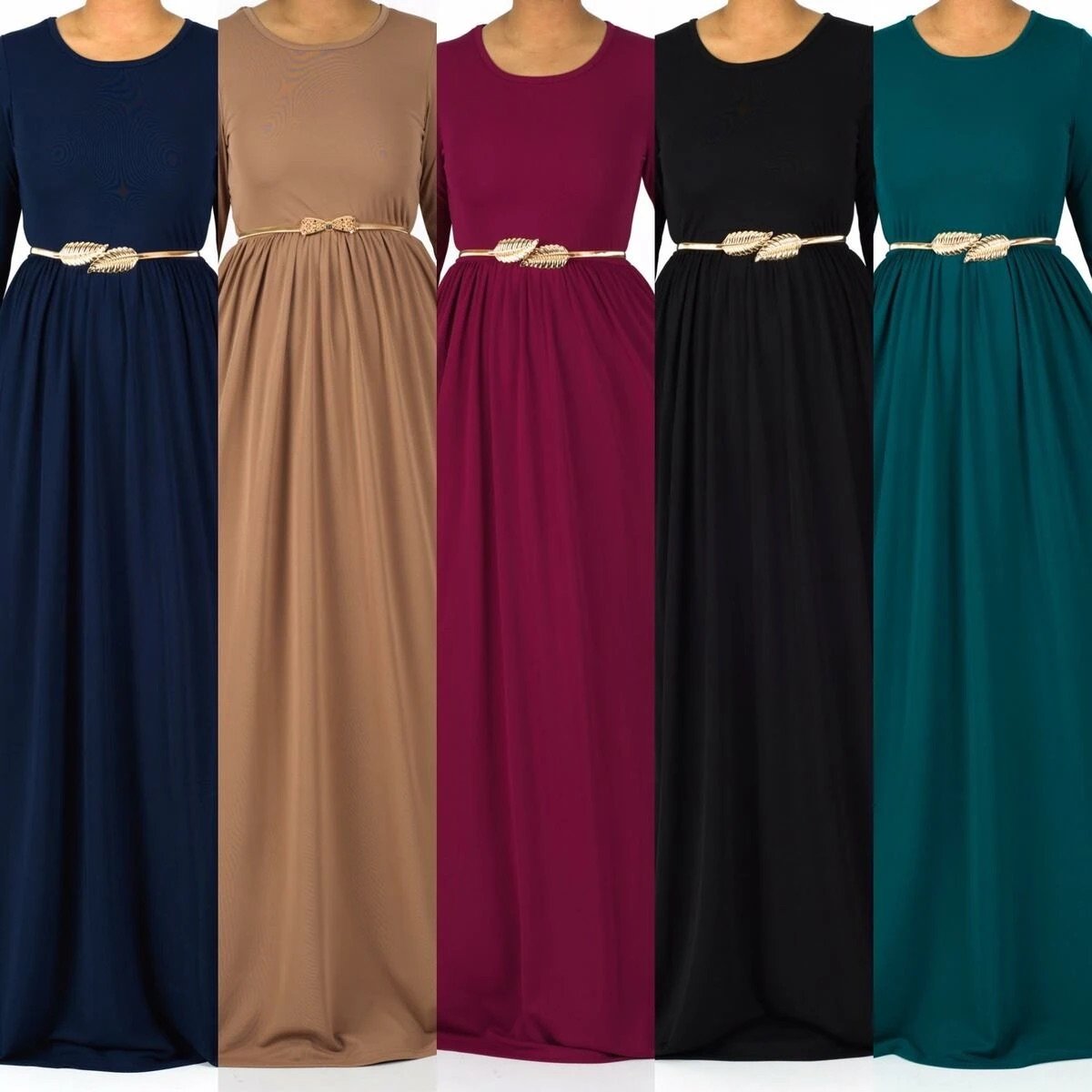 Original milk silk Long sleeve Maxi dress Kabayare