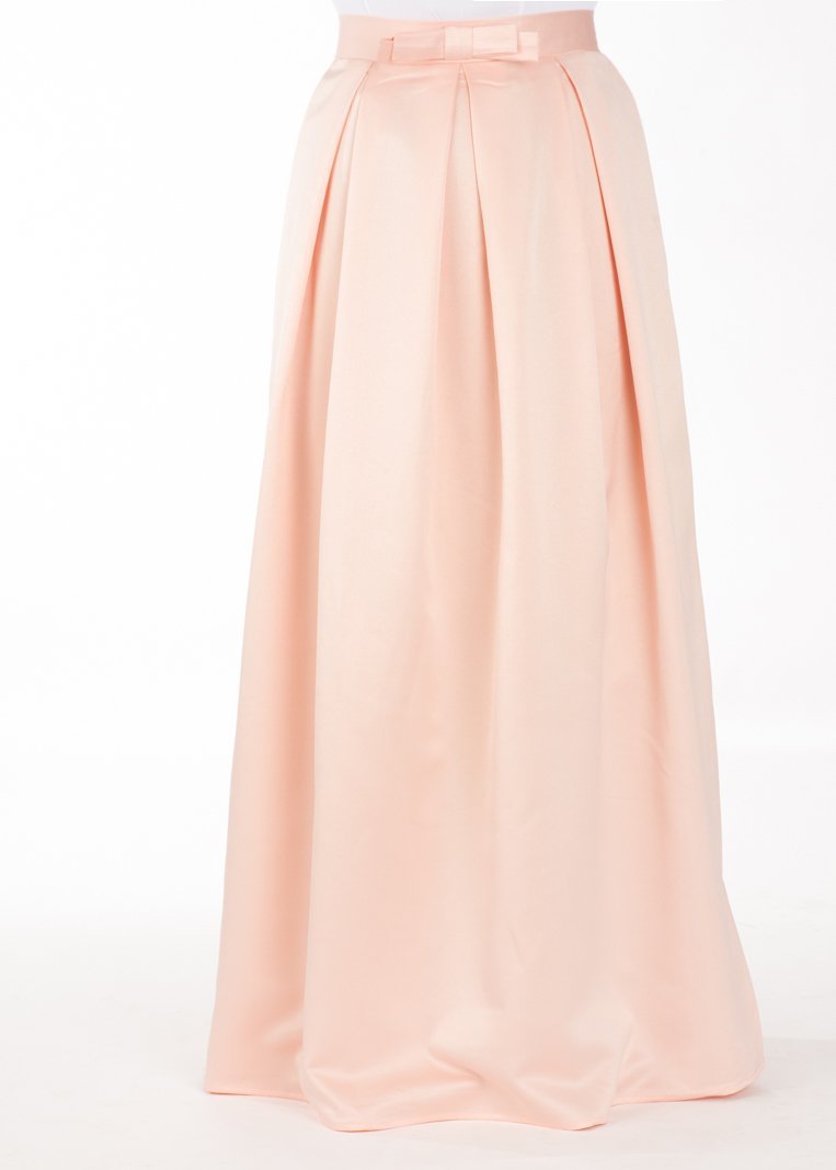 Peach impress Bow Maxi skirt Kabayare