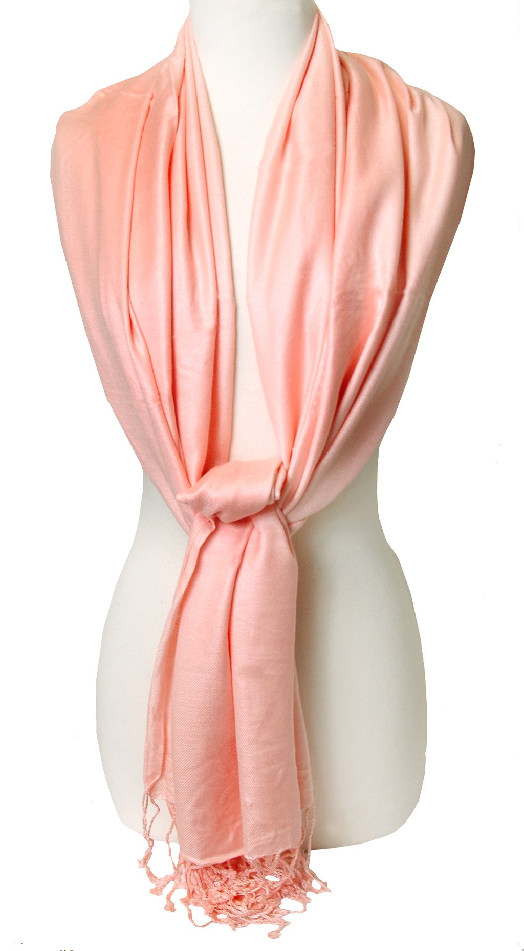 Peach Pink Pashmina Scarf Kabayare