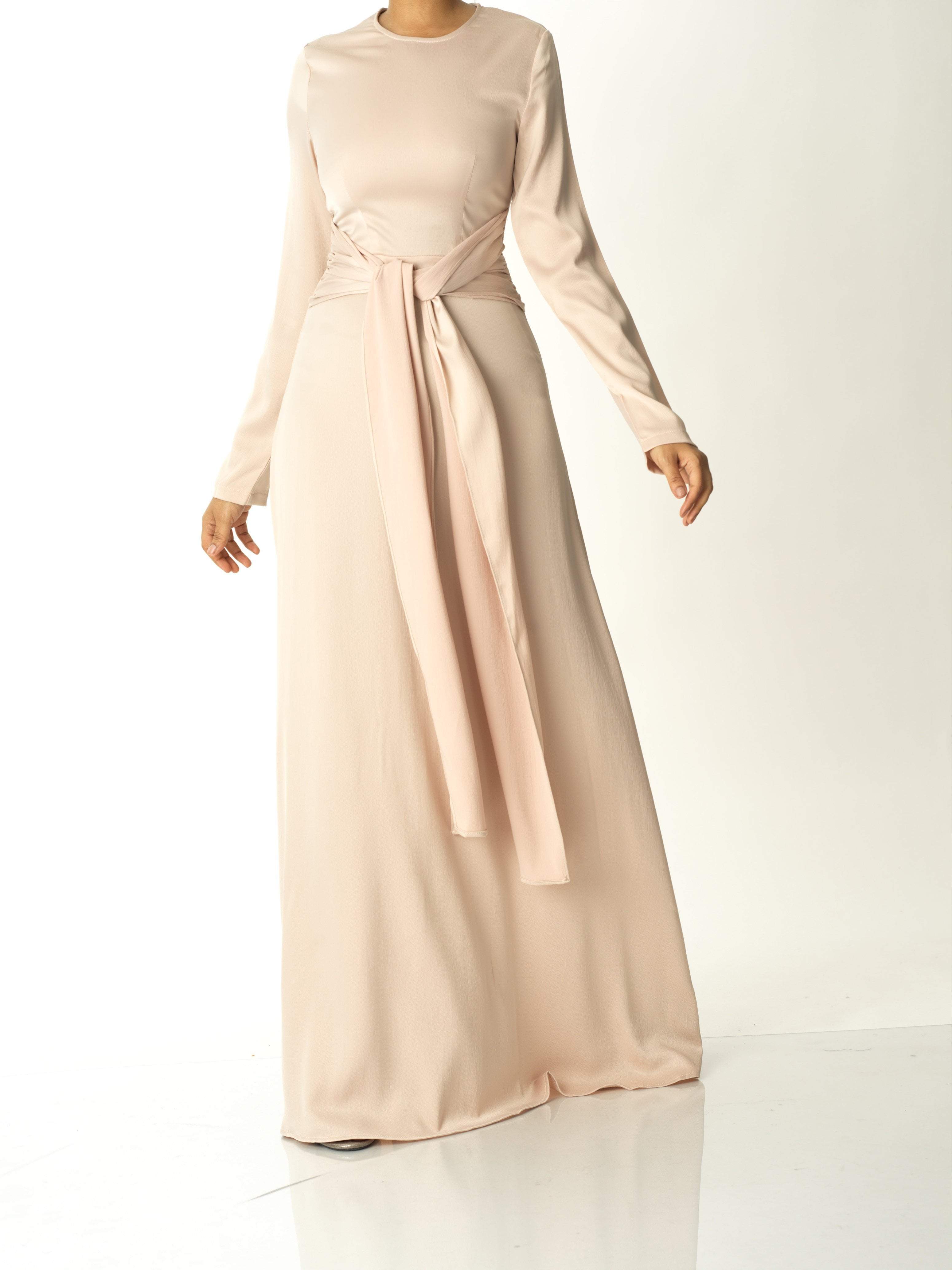 Pearl Abaya queen satin kimono two-piece set Kabayare