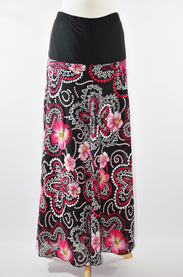 Pink Aztec Floral Skirt Kabayare