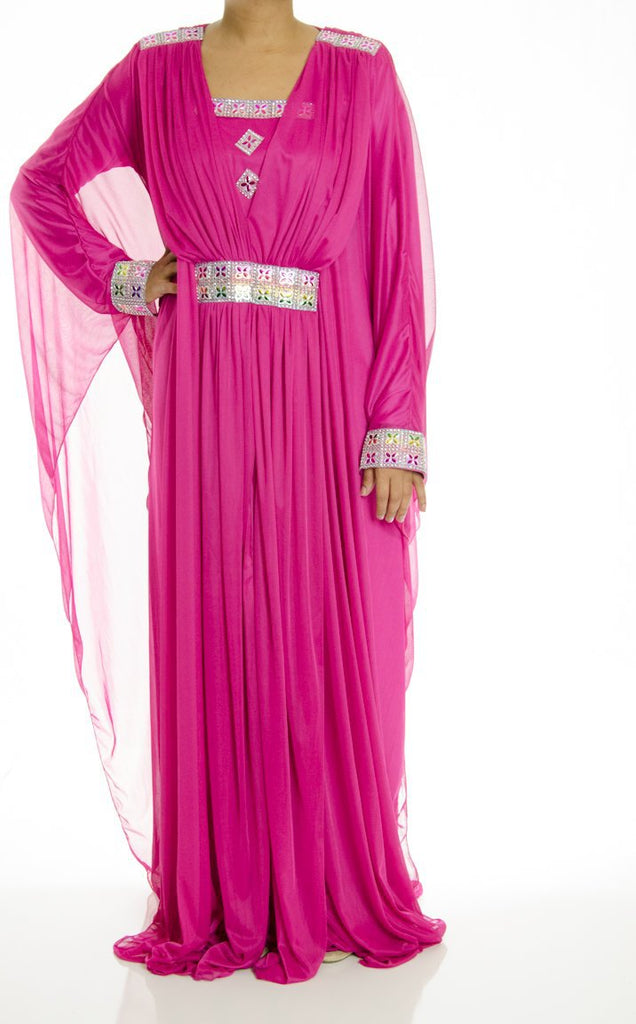 Pink Candy Kaftan Dress Kabayare