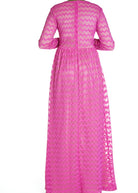 Pink Chevron Lace dress Kabayare