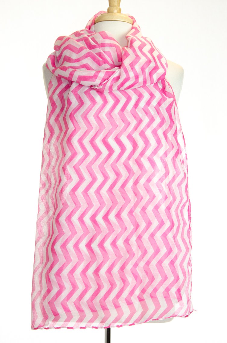 Pink Chevron scarf Kabayare