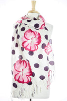 Pink Daisy Acrylic Scarf Pashimina Kabayare