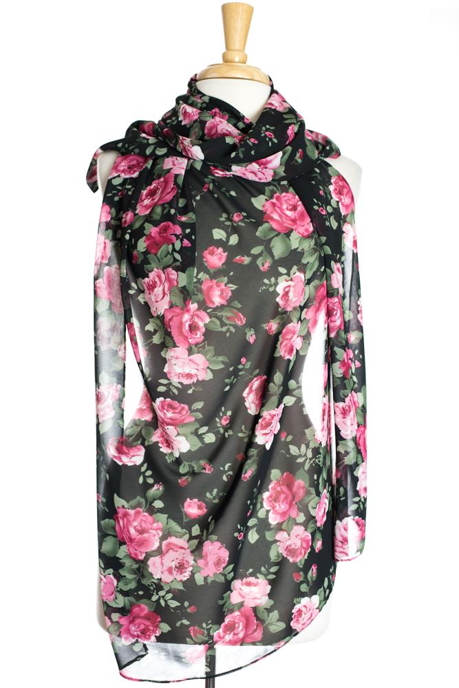 Pink Floral Romance Hijab Kabayare