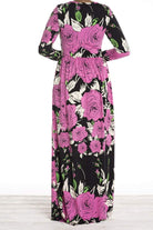 Pink garden floral maxi dress Kabayare
