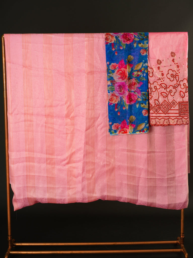 Pink Goden saree  Dirac sets KF